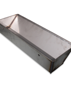 Trough for pellet feeder roughage